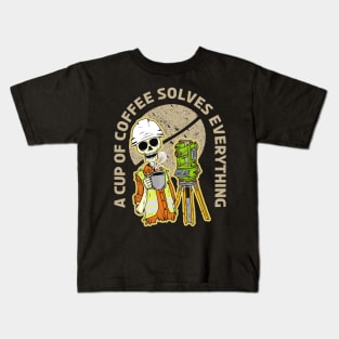 surveyor and coffee Kids T-Shirt